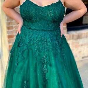 Emerald Green Jovani Dress size 16